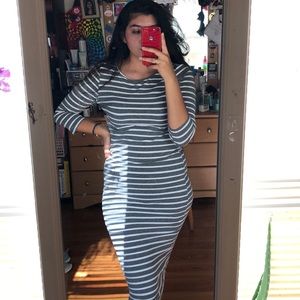 A form fitting but comfy dress